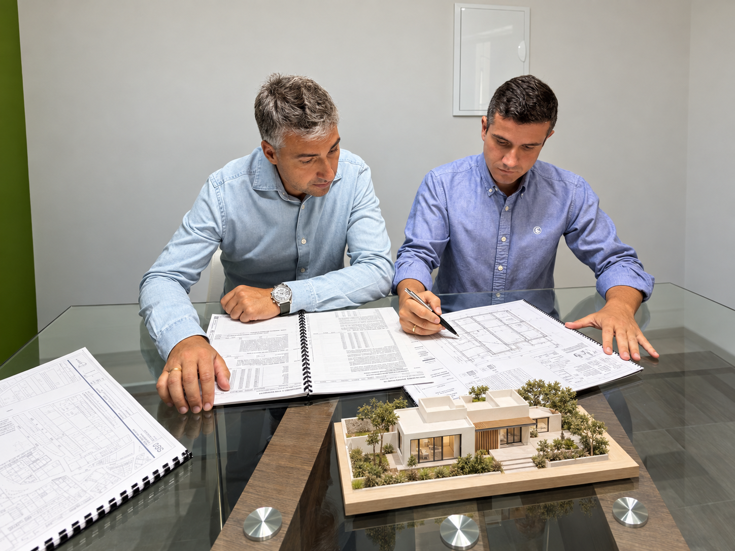 Primera reunión para el diseño de una vivienda